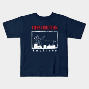 Construction Engineer motivational design Kids T-Shirt